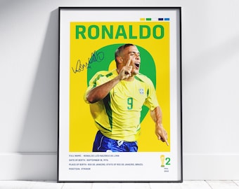 Cristian Tornister • Brasilien Nummer 9 Wandkunst • Fussball Fussball Kunstwerk • Fussball Legende Dekor • Digitaler Download