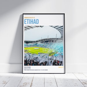 Digital Etihad Poster, Etihad Stadium, Man City fc Poster, Manchester City Poster, Sports Poster, Soccer Fans, Soccer Print, Sports Posters,