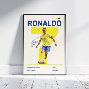Digital Cristiano Ronaldo Poster, Al-Nassr Poster, Soccer Gifts, Soccer Wall Art ,Sports Posters, Ronaldo Print, Football Player Poster