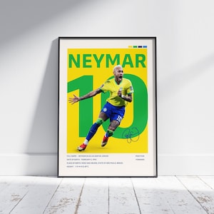 Neymar Jr.  Poster,Brazil Poster,Soccer Gifts,Soccer Wall Art,Sports Posters,Neymar Print,NeymarJr. Poster,Bedroom Poster,Brazil Soccer team