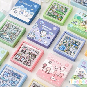 Cute Sticker Sheets - Mystery Sticker Sheet Bundle - Kawaii Cute Stickers - Scrapbooking Journaling Diary Stickers Journal Stickers Ephemera