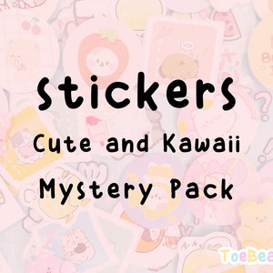 Cute Stickers Bundle - Mystery Sticker Pack - Kawaii Cat Stickers - Grab Bag Book Stickers Lucky Dip Planner Accessories Journaling Ephemera