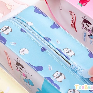 Kawaii Milk Carton Pencil Case Kawaii Stationery Back To School Supplies Office Supply Leather Korean Aesthetic Anime Manga Japan kitsch image 4