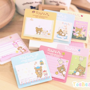 Cute Bear Memo Pad - Kawaii Memo Pads - Kawaii Cute Memos - Scrapbooking Journaling Diary Stickers Journal Stickers Ephemera