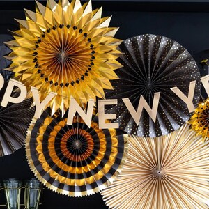 Happy New Year Banner, New Year&#39;s Eve Banner, New Year&#39;s Party Decor, Happy New Year Garland