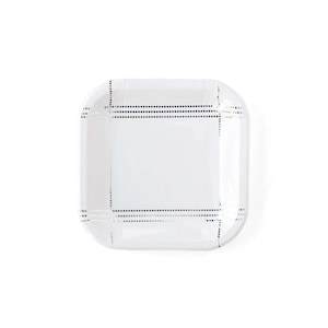 Christmas Winter White Plates, Christmas Plates, Holiday Party Plates, Christmas Party Plates, Christmas Dinner Plates, Silver Plaid Plate