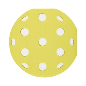 Pickleball Napkin, Pickleball Party, Pickleball Decor, Pickleball Celebration, Wiffle Ball Napkin, Yellow Round Napkin, Birthday Party