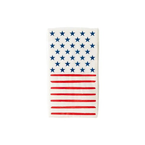 American Flag Guest Napkin, Patriotic Celebration, American Birthday Party, Independence BBQ