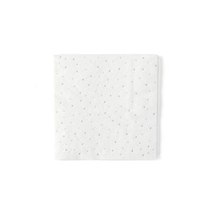 Winter White Mini Dot Cocktail Napkins, White Christmas Napkins, Holiday Party Napkins, Holiday Beverage Napkins, Christmas Party Napkins