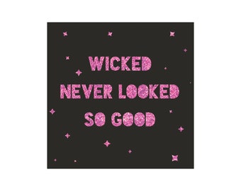 Wicked Never Looked So Good Napkins, Funny Halloween Napkins, Halloween Cocktail Napkins, Halloween Beverage Napkins, Pink Halloween Party