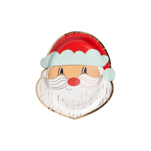 Santa Shaped Plates, Santa Hat Party Plates, Christmas Plates, Cute Santa Plates, Paper Santa Plates, Holiday Party Plates, Deck The Halls