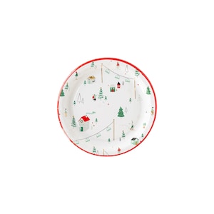 Christmas Cozy Lodge Plates, Christmas Plates, Holiday Party Plates, Christmas Party Plates, Christmas Dinner Plates, White Plate