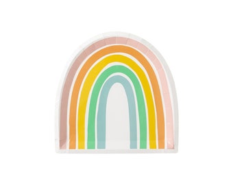 Rainbow Shaped Plate, Saint Patrick's Day Decor, St Patrick's Day Party, Rainbow Party, Pastel Plate, Holiday Plate, Kids Birthday Party