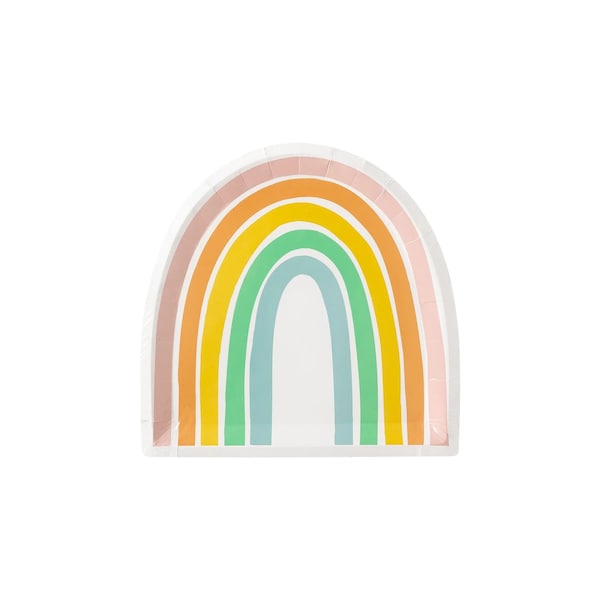 Rainbow Shaped Plate, Saint Patrick's Day Decor, St Patrick's Day Party, Rainbow Party, Pastel Plate, Holiday Plate, Kids Birthday Party