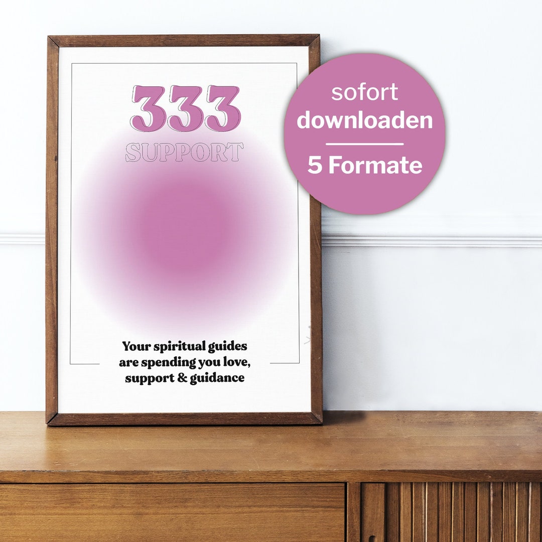 Print Set Angel Number 333 | Digital Download + iPhone Background - Etsy