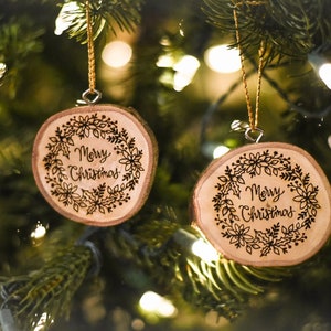 wooden christmas ornament