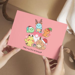 pokemon christmas card set cards Pokemons Christmas Cards - Etsy