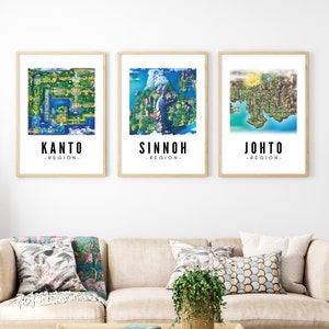 Pokemon Regional Posters Bundle | 8 Pokemon Poster Bundle | Pokemon Classroom Poster Printable Download | Pokemon Wall Art Downloads image 3