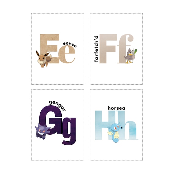 Pokemon alphabet posters/cards  Pokemon, Abc cards, Class theme