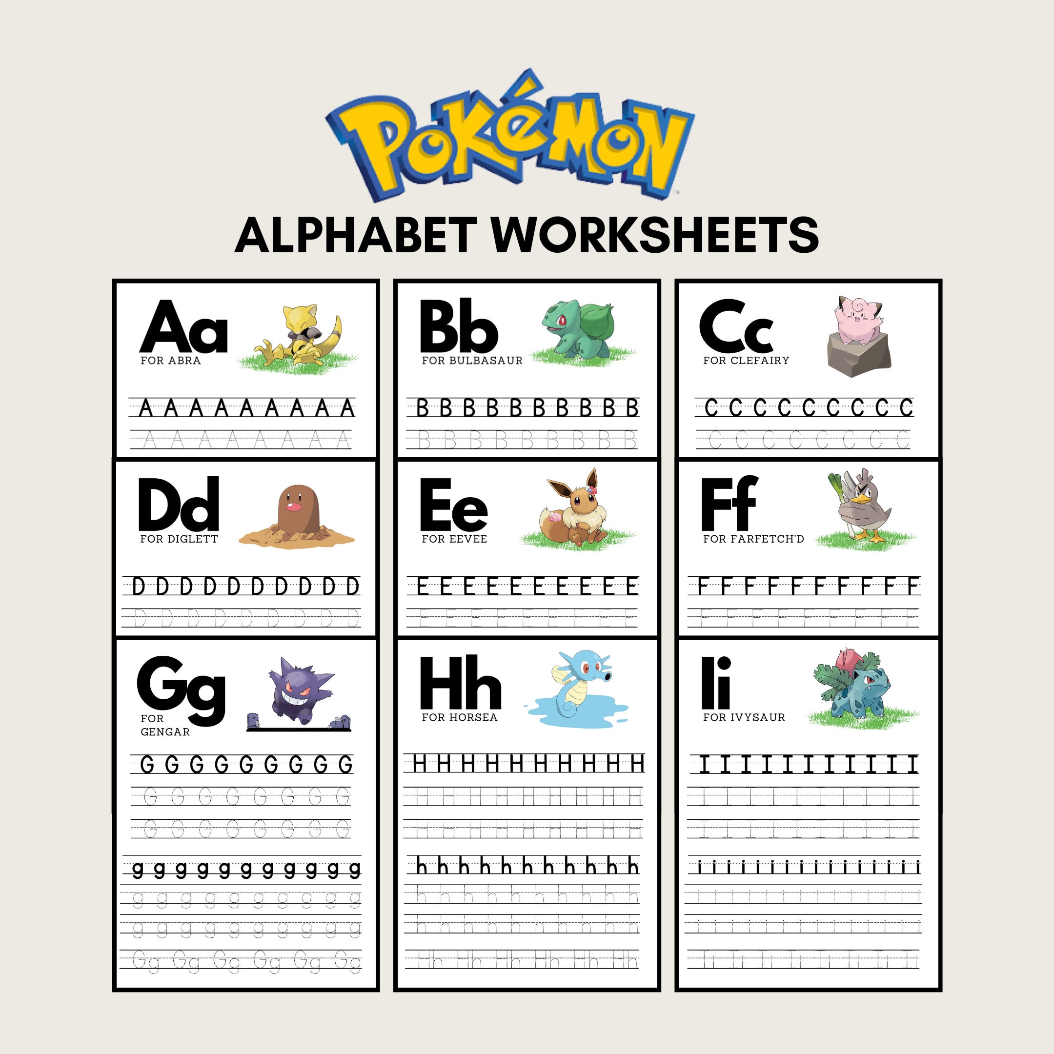Pokemon Preschool Alphabet Worksheets, Pokemon Preschool Worksheets, Letter Practice Printable Letter Worksheets Homeschool - Etsy Pokemon Preschool Alphabet Worksheets, Pokemon Preschool Worksheets, Letter Practice Printable Letter Worksheets Homeschool - Etsy