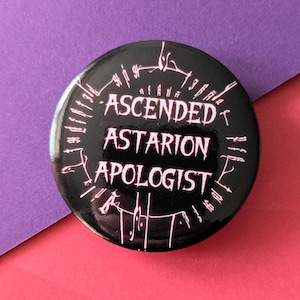 Aufgestiegener Astarion Apologet BG3 44 mm Button Pin Anstecker
