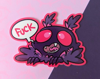 Let Mothman Say Bad Words Funny Cryptid 3" Vinyl Sticker