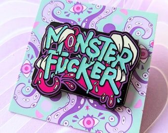 Monster F*cker 1.8" Glitter Enamel Pin