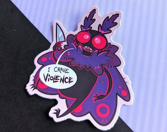 Angry Little Mothman Vinyl Sticker