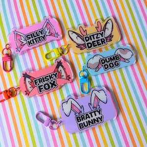 Kemonomimi 3" Fursona Animal Themed Acrylic Charm Breloczki do kluczy