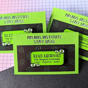 Head Archivist Staff Badge The Magnus Archives Cosplay Enamel Pin