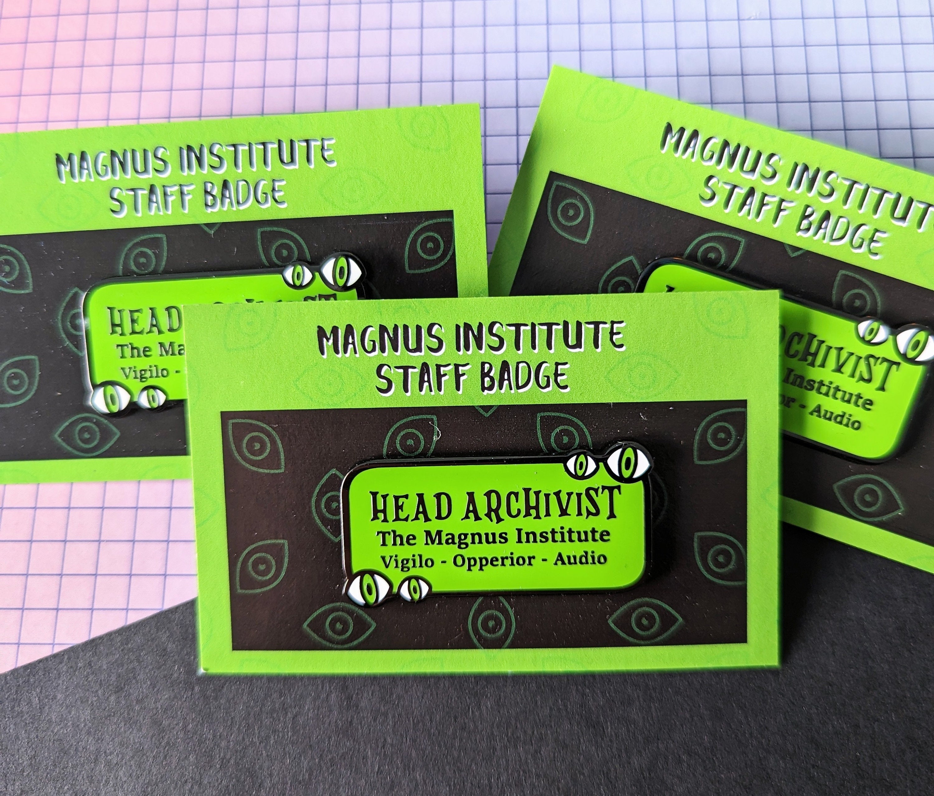 Head Archivist Staff Badge The Magnus Archives Cosplay Enamel Pin