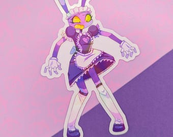 TADC Digital Circus Maid Dress Jax 10cm Clear Transparent Vinyl Sticker
