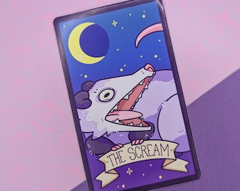 Screaming Possum Tarot Card The Scream 10cm Vinyl Sticker