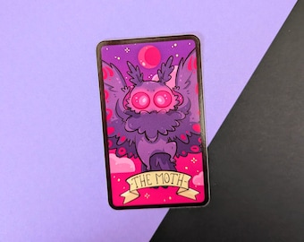 Mothman Tarot Card The Moth Cryptid 10cm Vinyl Sticker