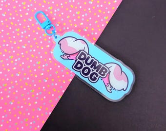 Dumb Dog Furry Kemonomimi 4 Inch Double Sided Acrylic Charm Keychain