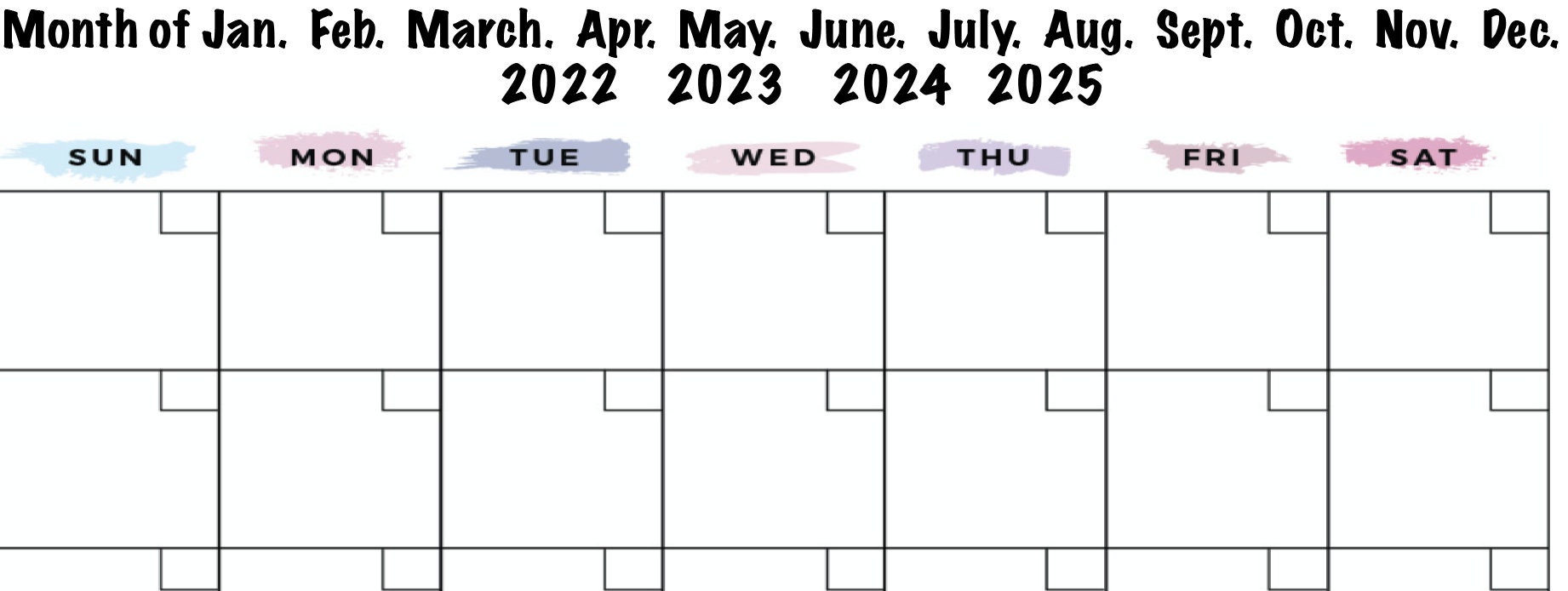 Left Handers Calendar Digital File Simple Compact Colorful Etsy