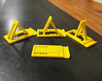 3D Printed Phone Stand – Small Portable Foldable Holder, Lightweight Travel Stand for iPhone, Android, Desk & Gifts