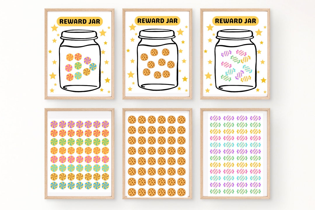 Reward Chart Jar Templates Printable Reward Jar Chart DIGITAL Etsy