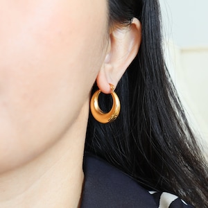 Titanium Simple Hoop Earrings, Non Tarnish Earrings, Implant Grade, Waterproof, Vintage Style Earrings, Minimal Earrings