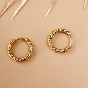 Titanium Carved Hoop Earrings, Non Tarnish Earrings, Implant Grade Titanium Waterproof Earrings, Vintage Style Earrings, Minimal