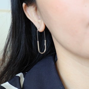 Titanium Big Pin Hoop Earrings, Non Tarnish Earrings, Implant Grade, Waterproof, Vintage Style Earrings, Minimal Earrings