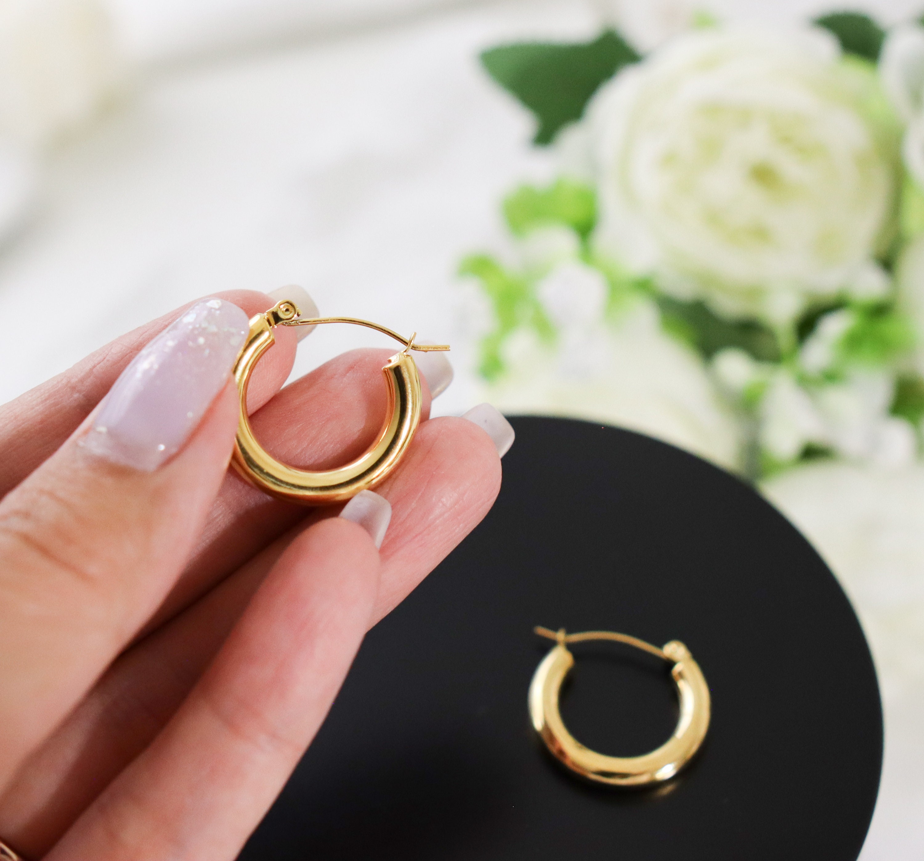 Orecchini Donna In Titanio Geometrici A Cerchio – Stile Semplice E Moderno, Regalo Per Laurea E Festa Della Mamma