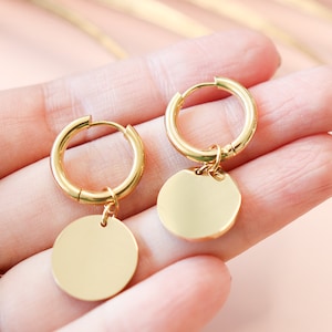 Titanium Round Hoop Earrings, Non Tarnish Earrings, Implant Grade, Waterproof, Vintage Style Earrings, Minimal Earrings
