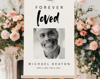 Editable Funeral Welcome Sign: Celebration of Life Template (Canva)