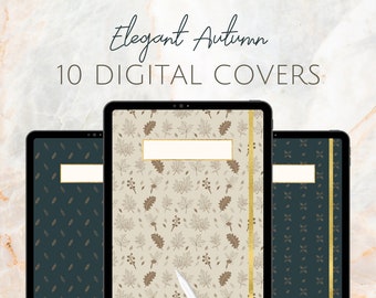 Couvertures de carnet numérique Cosy Fall : motifs d'automne minimalistes (PDF)