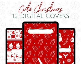 Christmas Notebook Covers | 12 Winter Planner Designs (PDF)