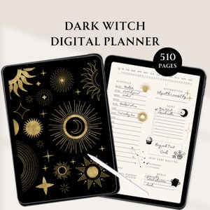 Dark Witch Digital Planner: Daily, Weekly, Monthly (PDF)
