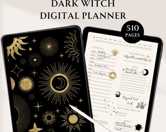 Agenda digital Dark Witch: diaria, semanal y mensual (PDF)
