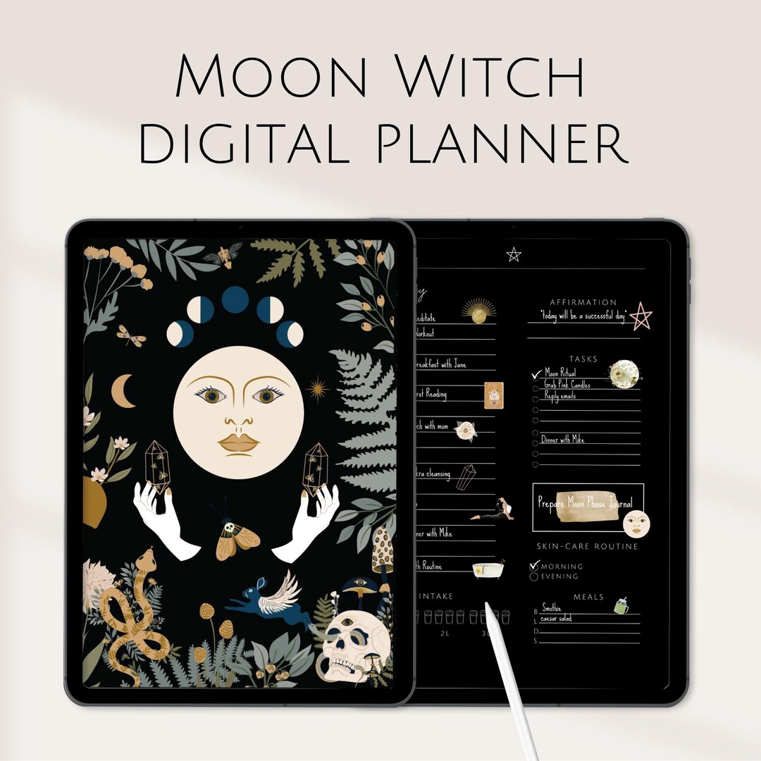 Witchy Digital Planner for Goodnotes: Moon Journal, Tarot, Grimoire ...
