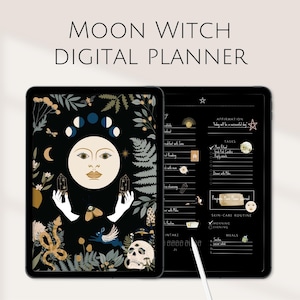 Witchy Digital Planner for GoodNotes: Moon Journal, Tarot, Grimoire (PDF Download)